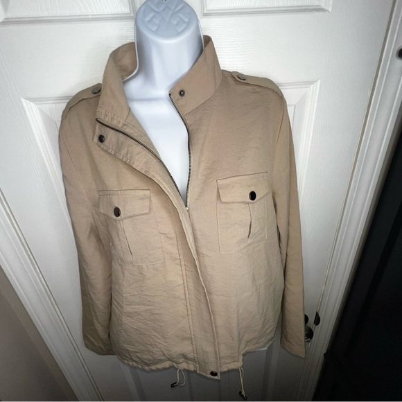 NWT Sage The Label Women’s Medium Nothing But Everything Taupe Jacket M Blazer - Picture 3 of 16